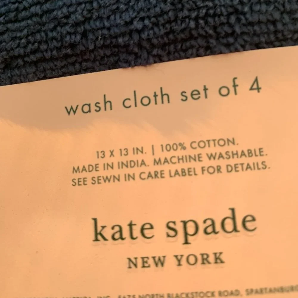 Kate Spade set of 4 wash cloth